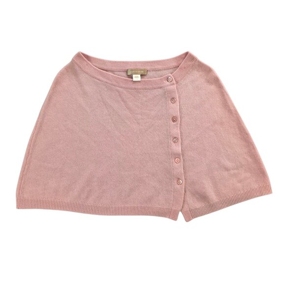 Nordstrom 100% Cashmere Cape Cardigan Light Pink Soft Ribbed PETITE XS - Picture 1 of 8